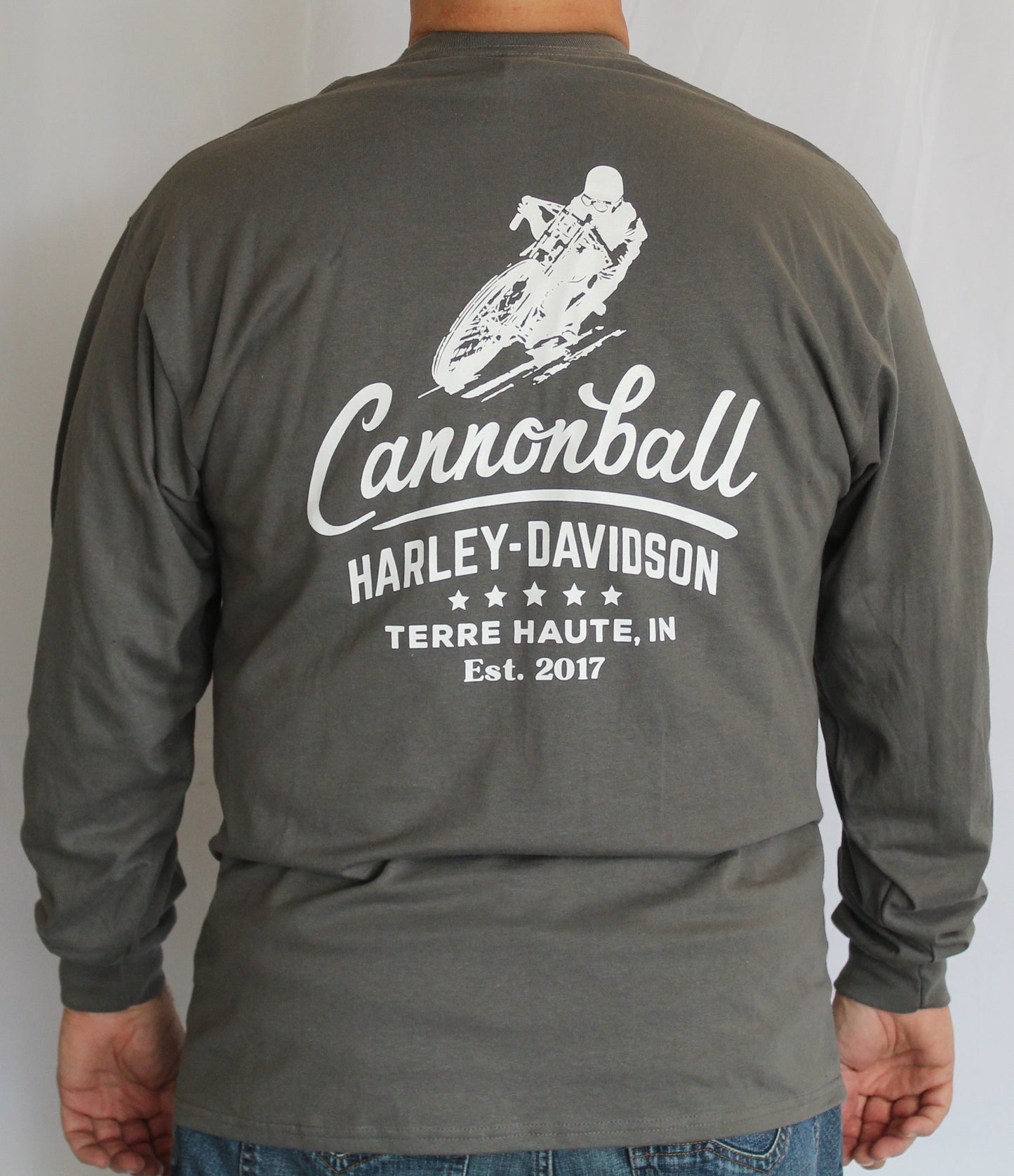 Cannonball Harley-Davidson Boardertracker Gray Longsleeve